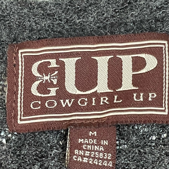 CowGirl Up. Size medium sheer sequined sweater - Picture 3 of 5